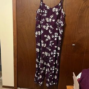 Torrid - purple jumpsuit with pockets.